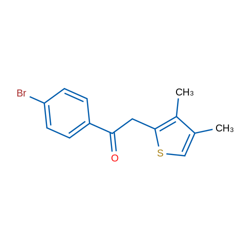 1-(4-Bromophenyl)-2-(3,4-dimethylthiophen-2-yl)ethanone 1g