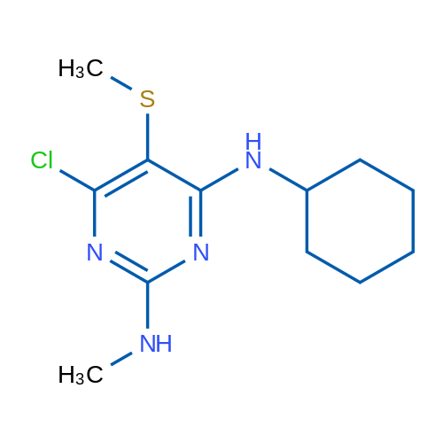 6-Chloro-N4-cyclohexyl-N2-methyl-5-(methylsulfanyl)pyrimidine-2,4-diamine 10mg