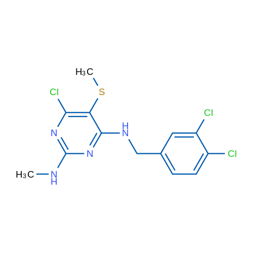 6-Chloro-N4-[(3,4-dichlorophenyl)methyl]-N2-methyl-5-(methylsulfanyl)pyrimidine-2,4-diamine 10mg