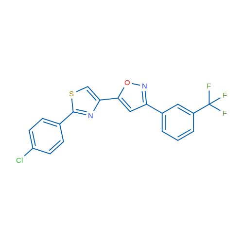 5-[2-(4-Chlorophenyl)-1,3-thiazol-4-yl]-3-[3-(trifluoromethyl)phenyl]-1,2-oxazole 1g