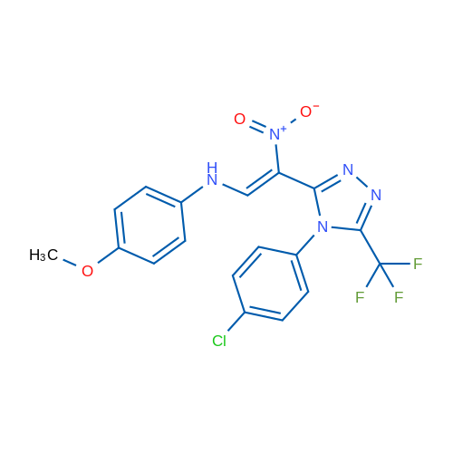 N-[(Z)-2-[4-(4-Chlorophenyl)-5-(trifluoromethyl)-4H-1,2,4-triazol-3-yl]-2-nitroethenyl]-4-methoxyaniline 1g