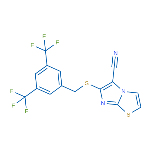 6-({[3,5-bis(trifluoromethyl)phenyl]methyl}sulfanyl)imidazo[2,1-b][1,3]thiazole-5-carbonitrile 1g