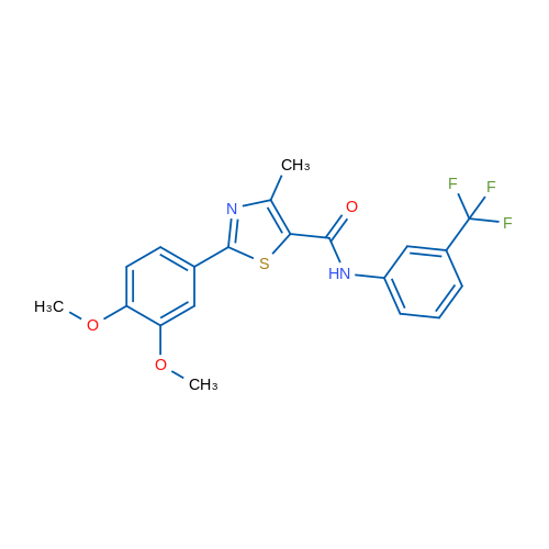 2-(3,4-Dimethoxyphenyl)-4-methyl-N-[3-(trifluoromethyl)phenyl]-1,3-thiazole-5-carboxamide 1g