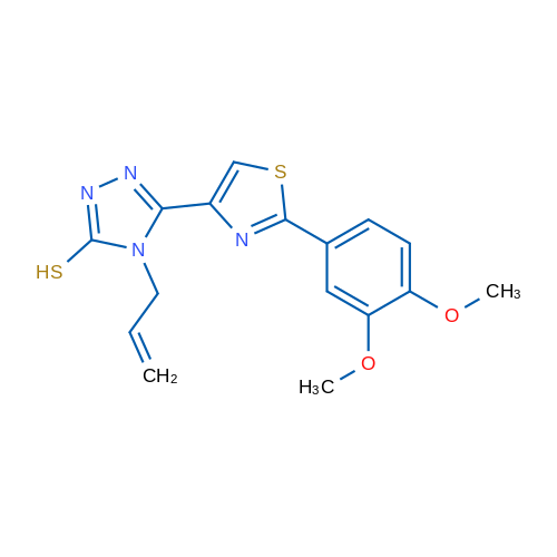 5-[2-(3,4-Dimethoxyphenyl)-1,3-thiazol-4-yl]-4-(prop-2-en-1-yl)-4H-1,2,4-triazole-3-thiol 1g