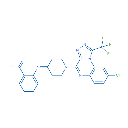 {1-[8-chloro-1-(trifluoromethyl)-[1,2,4]triazolo[4,3-a]quinoxalin-4-yl]piperidin-4-ylidene}amino benzoate 1g