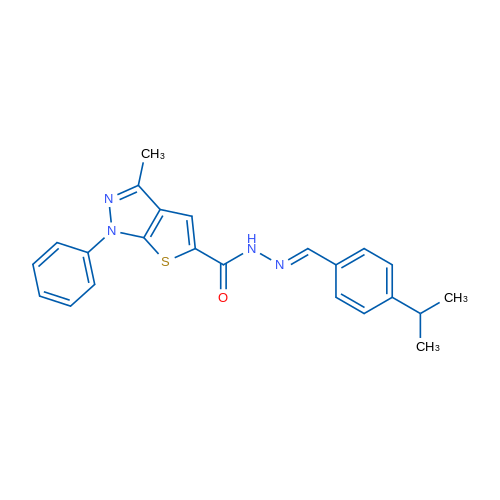 N'-(4-Isopropylbenzylidene)-3-methyl-1-phenyl-1H-thieno[2,3-c]pyrazole-5-carbohydrazide 1g
