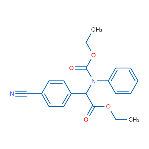 Ethyl 2-(4-cyanophenyl)-2-((ethoxycarbonyl)(phenyl)amino)acetate 1g