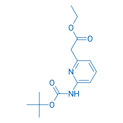 Ethyl 2-(6-((tert-butoxycarbonyl)amino)pyridin-2-yl)acetate 250mg