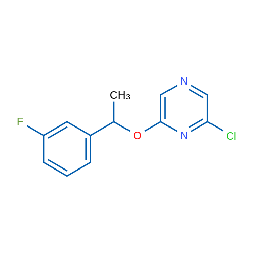 2-Chloro-6-(1-(3-fluorophenyl)ethoxy)pyrazine 1g