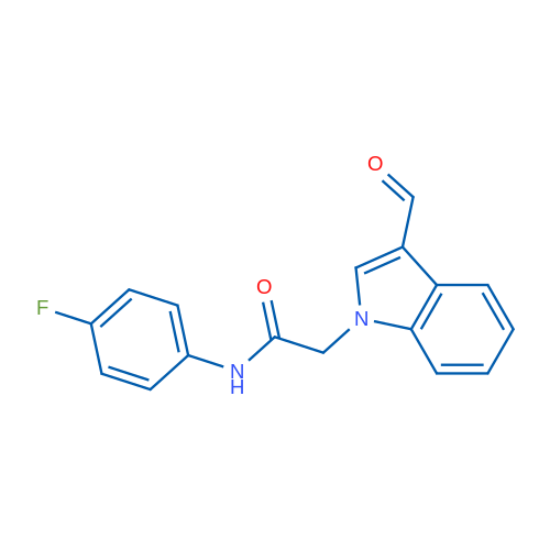 N-(4-Fluorophenyl)-2-(3-formyl-1H-indol-1-yl)acetamide 1g