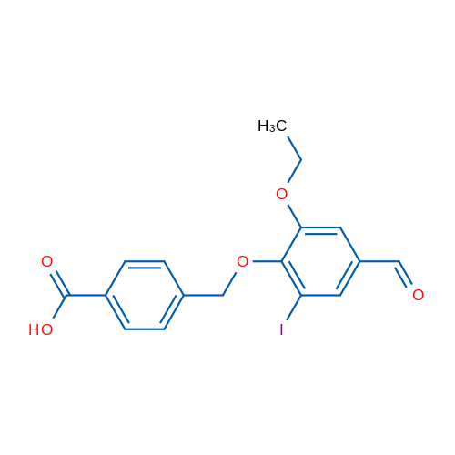 4-((2-Ethoxy-4-formyl-6-iodophenoxy)methyl)benzoic acid 1g