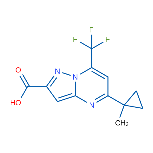 5-(1-Methylcyclopropyl)-7-(trifluoromethyl)pyrazolo[1,5-a]pyrimidine-2-carboxylic acid 1g