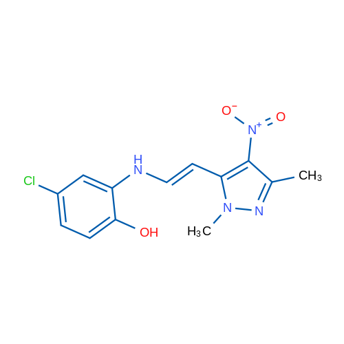 4-Chloro-2-{[(E)-2-(1,3-dimethyl-4-nitro-1H-pyrazol-5-yl)ethenyl]amino}phenol 1g
