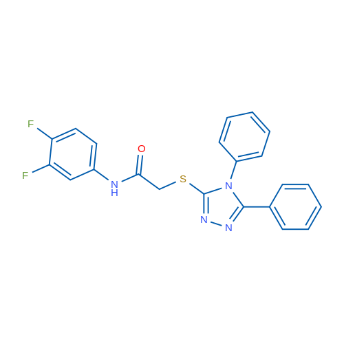 N-(3,4-Difluorophenyl)-2-[(4,5-diphenyl-4H-1,2,4-triazol-3-yl)sulfanyl]acetamide 1g