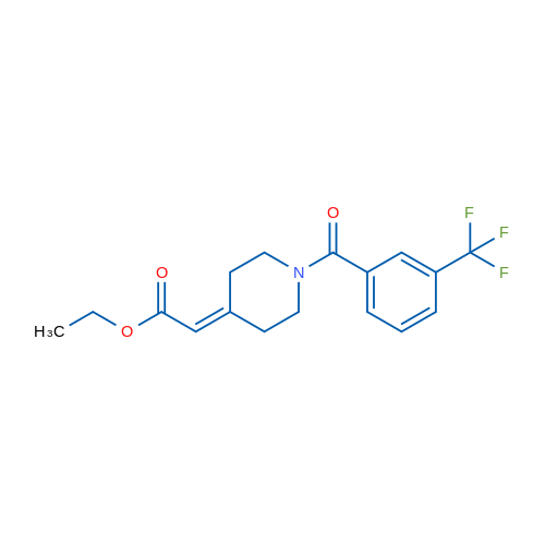 Ethyl 2-(1-(3-(trifluoromethyl)benzoyl)piperidin-4-ylidene)acetate 1g