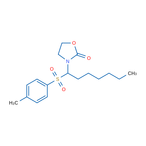 3-[1-(4-Methylbenzenesulfonyl)heptyl]-1,3-oxazolidin-2-one 1g
