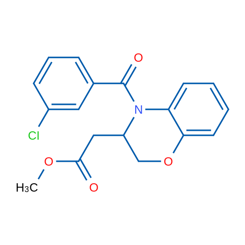 Methyl 2-[4-(3-chlorobenzoyl)-3,4-dihydro-2H-1,4-benzoxazin-3-yl]acetate 1g