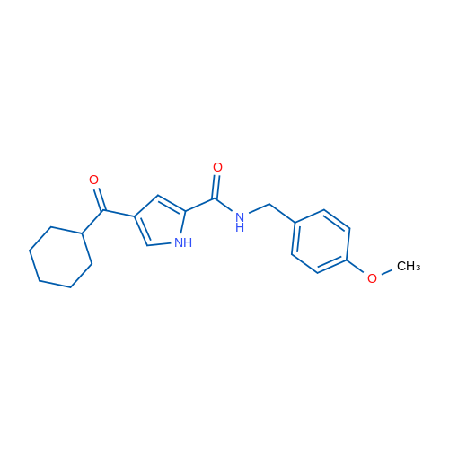4-Cyclohexanecarbonyl-N-[(4-methoxyphenyl)methyl]-1H-pyrrole-2-carboxamide 1g