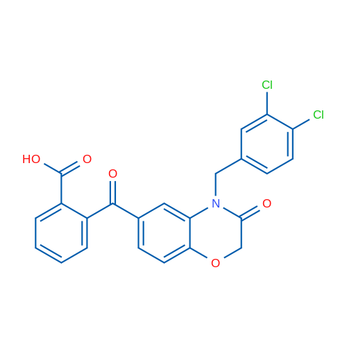 2-{4-[(3,4-dichlorophenyl)methyl]-3-oxo-3,4-dihydro-2H-1,4-benzoxazine-6-carbonyl}benzoic acid 1g