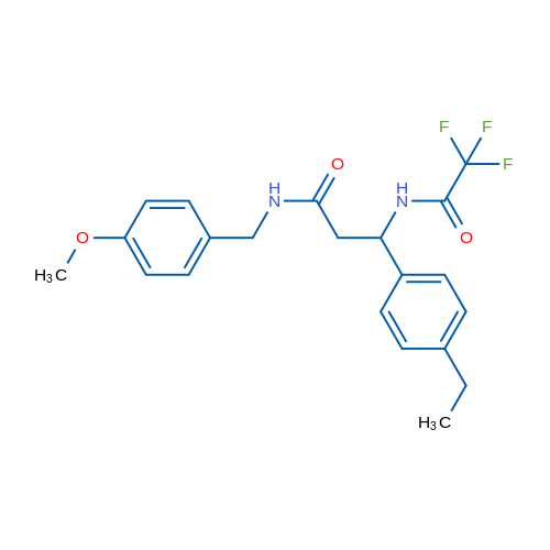3-(4-Ethylphenyl)-N-[(4-methoxyphenyl)methyl]-3-(2,2,2-trifluoroacetamido)propanamide 1g