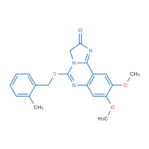 8,9-Dimethoxy-5-{[(2-methylphenyl)methyl]sulfanyl}-2H,3H-imidazo[1,2-c]quinazolin-2-one 1g