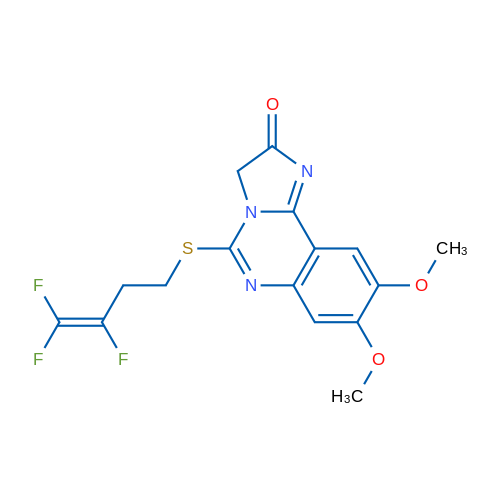 8,9-Dimethoxy-5-[(3,4,4-trifluorobut-3-en-1-yl)sulfanyl]-2H,3H-imidazo[1,2-c]quinazolin-2-one 1g
