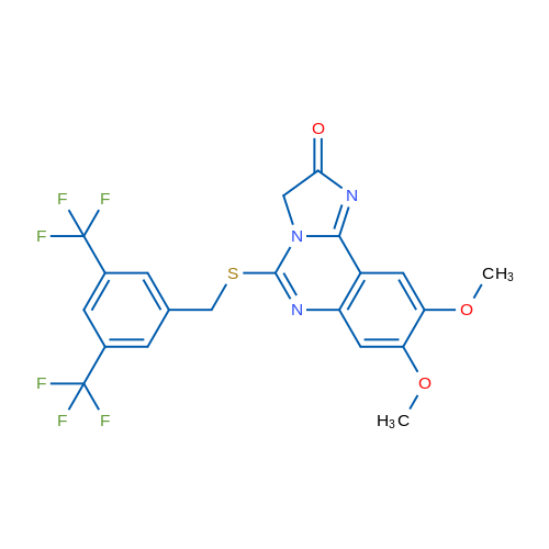 5-({[3,5-bis(trifluoromethyl)phenyl]methyl}sulfanyl)-8,9-dimethoxy-2H,3H-imidazo[1,2-c]quinazolin-2-one 1g