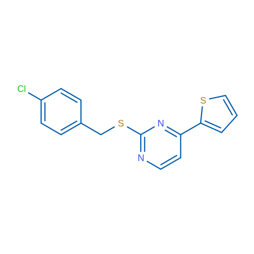 2-{[(4-chlorophenyl)methyl]sulfanyl}-4-(thiophen-2-yl)pyrimidine 1g