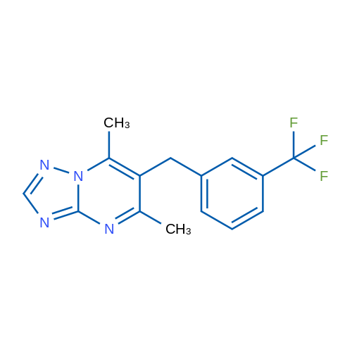 5,7-Dimethyl-6-{[3-(trifluoromethyl)phenyl]methyl}-[1,2,4]triazolo[1,5-a]pyrimidine 1g