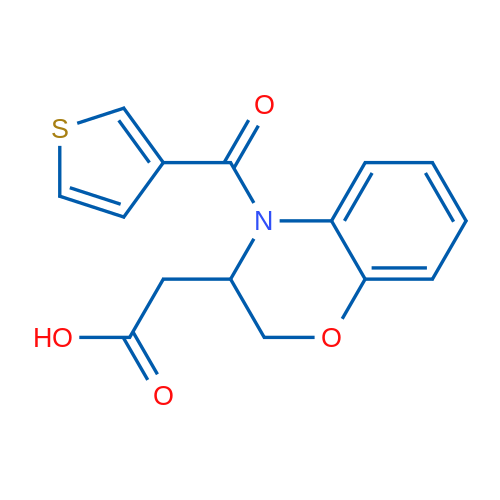 2-[4-(Thiophene-3-carbonyl)-3,4-dihydro-2H-1,4-benzoxazin-3-yl]acetic acid 1g