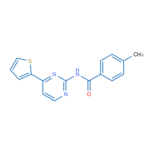 4-Methyl-N-[4-(thiophen-2-yl)pyrimidin-2-yl]benzamide 1g