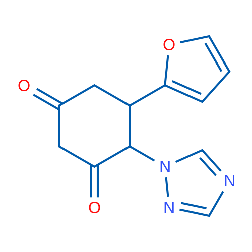 5-(Furan-2-yl)-4-(1H-1,2,4-triazol-1-yl)cyclohexane-1,3-dione 1g