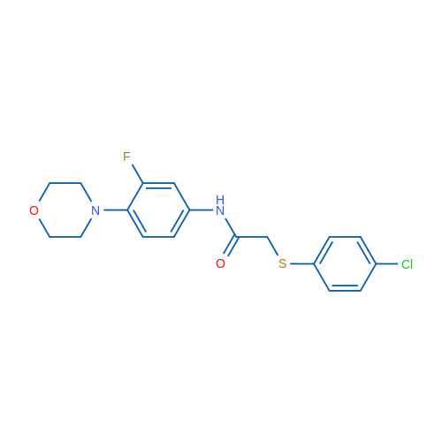 2-[(4-Chlorophenyl)sulfanyl]-N-[3-fluoro-4-(morpholin-4-yl)phenyl]acetamide 1g