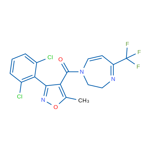 1-[3-(2,6-Dichlorophenyl)-5-methyl-1,2-oxazole-4-carbonyl]-5-(trifluoromethyl)-2,3-dihydro-1H-1,4-diazepine 1g