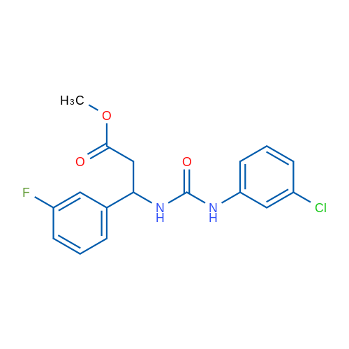 Methyl 3-{[(3-chlorophenyl)carbamoyl]amino}-3-(3-fluorophenyl)propanoate 1g
