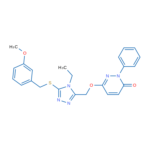 6-[(4-Ethyl-5-{[(3-methoxyphenyl)methyl]sulfanyl}-4H-1,2,4-triazol-3-yl)methoxy]-2-phenyl-2,3-dihydropyridazin-3-one 1g