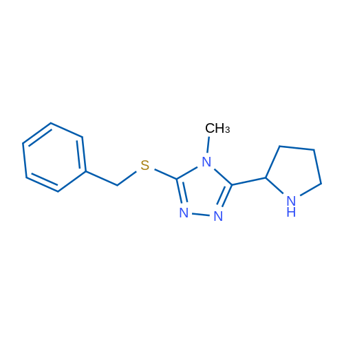 3-(Benzylthio)-4-methyl-5-(pyrrolidin-2-yl)-4H-1,2,4-triazole 5g