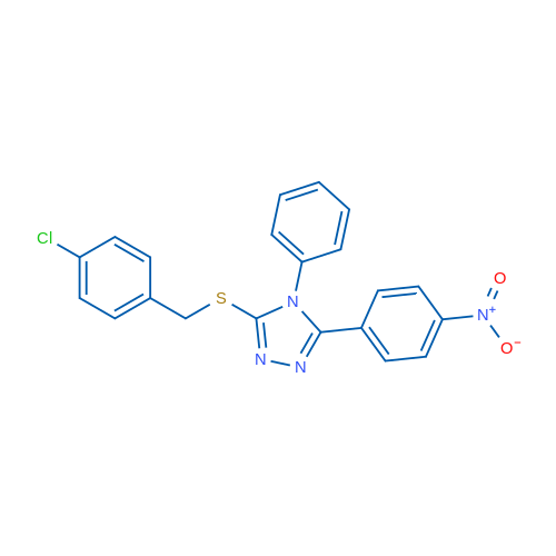 3-((4-Chlorobenzyl)thio)-5-(4-nitrophenyl)-4-phenyl-4H-1,2,4-triazole 1g