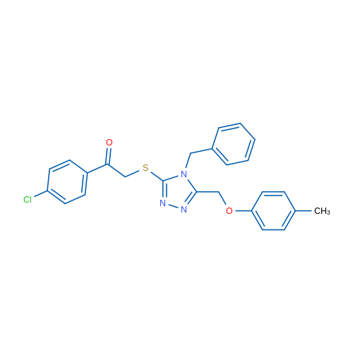 2-((4-Benzyl-5-((p-tolyloxy)methyl)-4H-1,2,4-triazol-3-yl)thio)-1-(4-chlorophenyl)ethanone 1g
