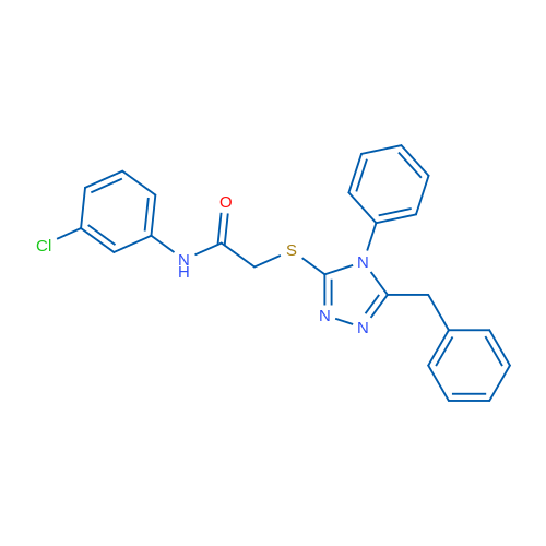 2-((5-Benzyl-4-phenyl-4H-1,2,4-triazol-3-yl)thio)-N-(3-chlorophenyl)acetamide 1g