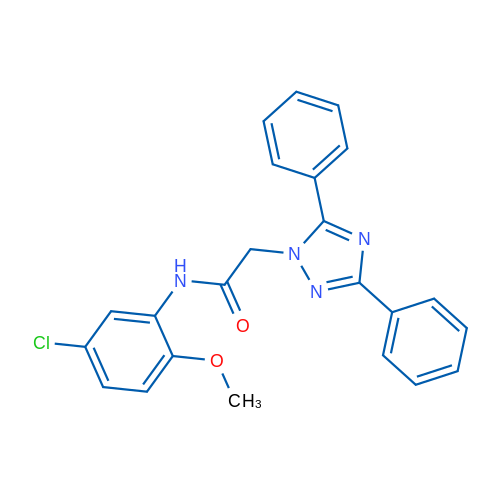 N-(5-Chloro-2-methoxyphenyl)-2-(3,5-diphenyl-1H-1,2,4-triazol-1-yl)acetamide 1g