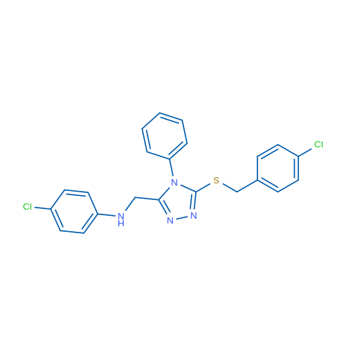 4-Chloro-N-((5-((4-chlorobenzyl)thio)-4-phenyl-4H-1,2,4-triazol-3-yl)methyl)aniline 1g