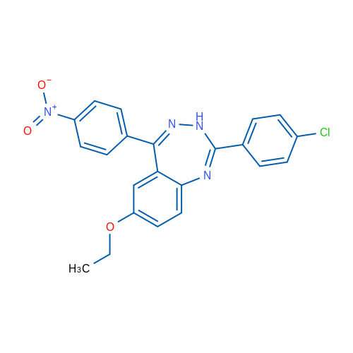 2-(4-Chlorophenyl)-7-ethoxy-5-(4-nitrophenyl)-3H-benzo[e][1,2,4]triazepine 1g
