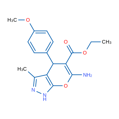 Ethyl 6-amino-4-(4-methoxyphenyl)-3-methyl-1,4-dihydropyrano[2,3-c]pyrazole-5-carboxylate 5g