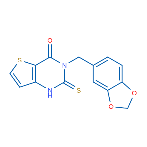 3-[(2H-1,3-Benzodioxol-5-yl)methyl]-2-sulfanylidene-1H,2H,3H,4H-thieno[3,2-d]pyrimidin-4-one 1g