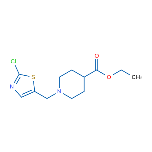 Ethyl 1-((2-chlorothiazol-5-yl)methyl)piperidine-4-carboxylate 5g