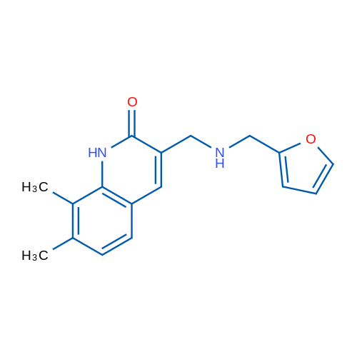 3-(((Furan-2-ylmethyl)amino)methyl)-7,8-dimethylquinolin-2(1H)-one 1g