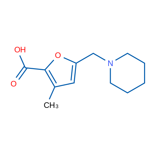 3-Methyl-5-(piperidin-1-ylmethyl)furan-2-carboxylic acid 1g
