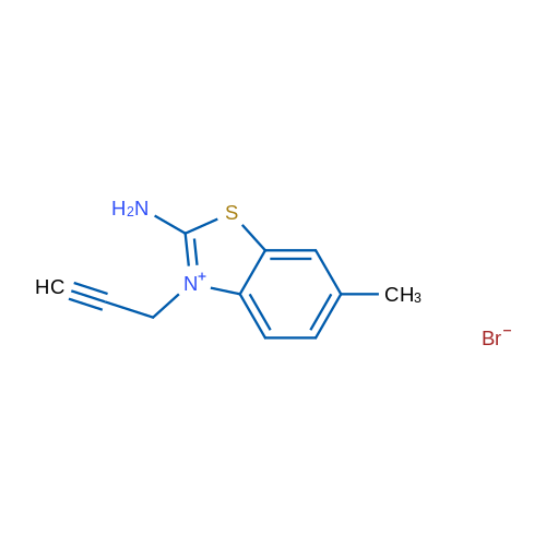 2-amino-6-methyl-3-(prop-2-yn-1-yl)benzo[d]thiazol-3-ium bromide 5g