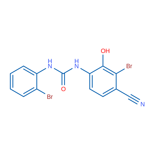 1-(3-Bromo-4-cyano-2-hydroxyphenyl)-3-(2-bromophenyl)urea 1g